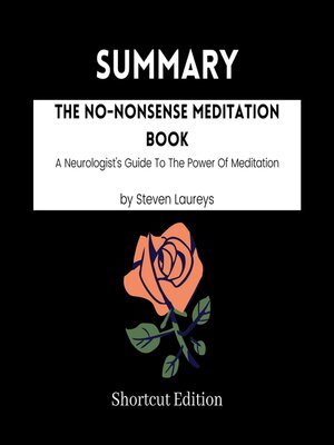 cover image of SUMMARY--The No-Nonsense Meditation Book